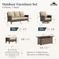 7-Seat Set, High-Back Chairs & Fire Pit: view 2