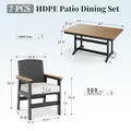 7-Piece HDPE Dining Set, 64