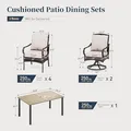 7-Piece Dining Set, Swivel & Fixed Wicker Chairs: view 6