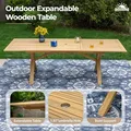 Acacia Wood Dining Set, Expandable Table for 8: view 2