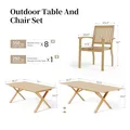 Acacia Wood Dining Set, Expandable Table for 8: view 4