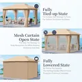 10 x 13 ft Gazebo, Wood-Look Frame: view 3