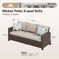 3-Seat Wicker Sofa: view 2